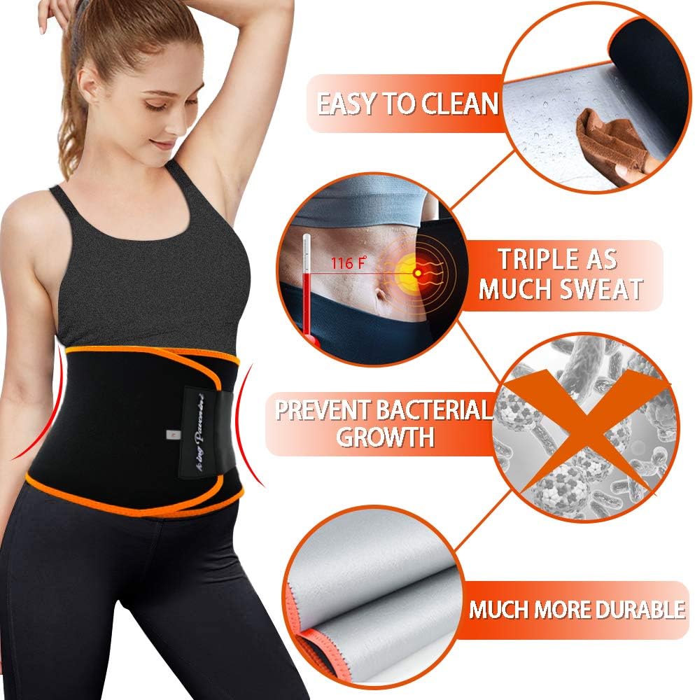 Waist Trainer for Men Women Belly Fat, Sweat Belt Band