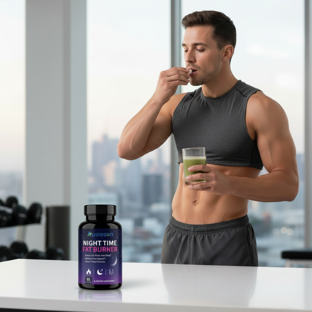 Ausreson OEM Natural Night Time Fat Burning Detox Products Weight Management Slimming Supplements Herbal Fat Burning Capsules