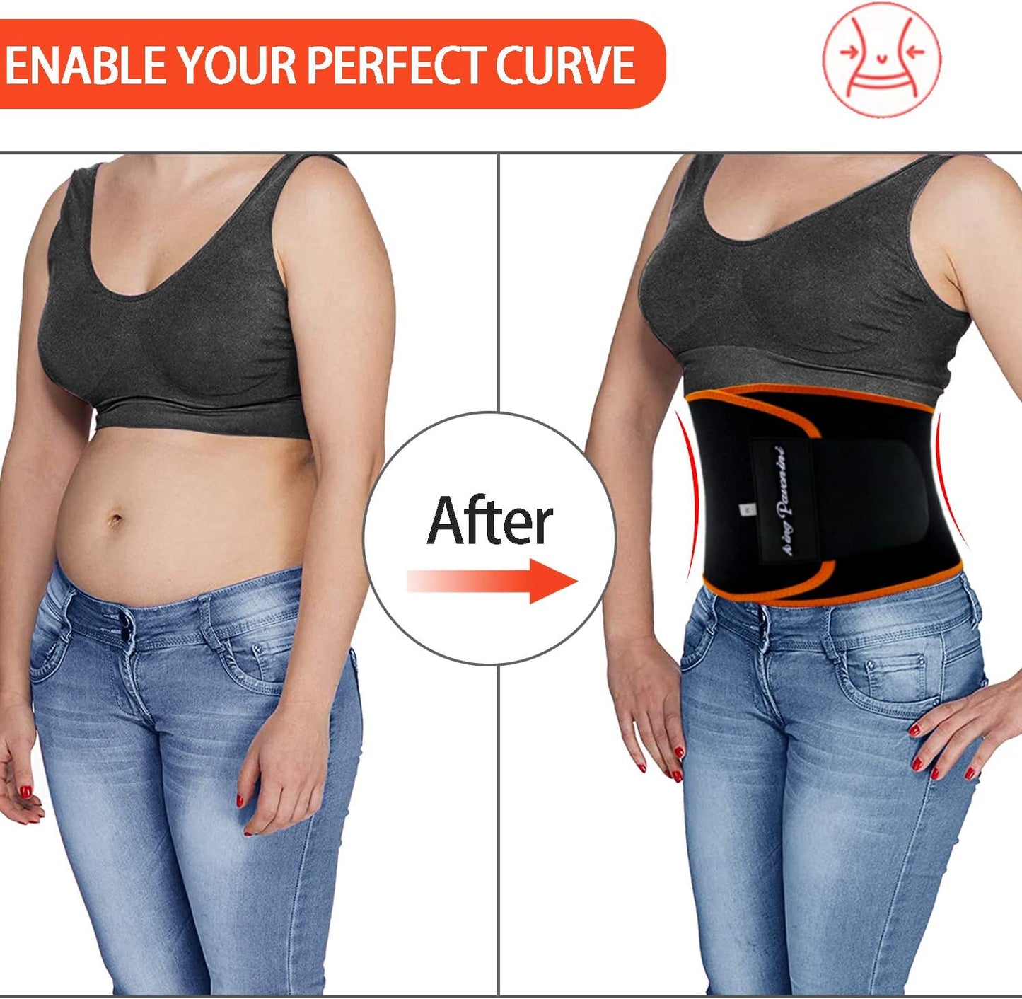 Waist Trainer for Men Women Belly Fat, Sweat Belt Band