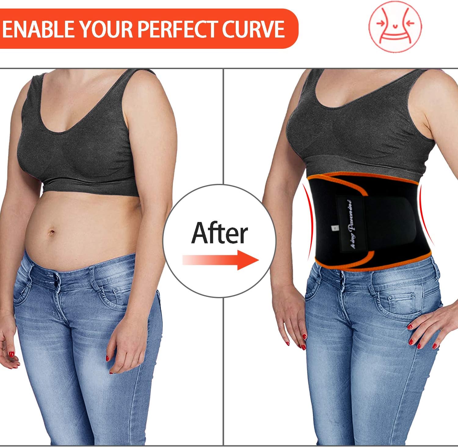 Waist Trainer for Men Women Belly Fat, Sweat Belt Band