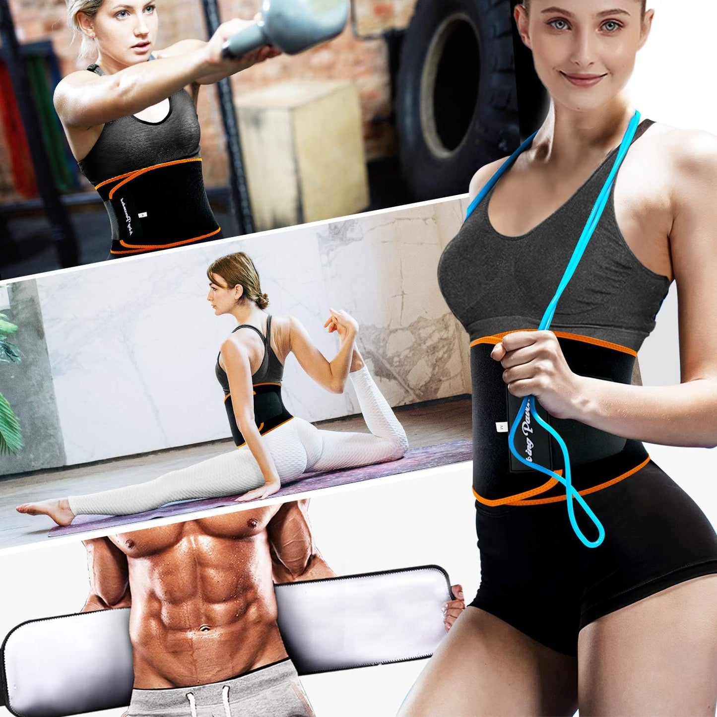 Waist Trainer for Men Women Belly Fat, Sweat Belt Band