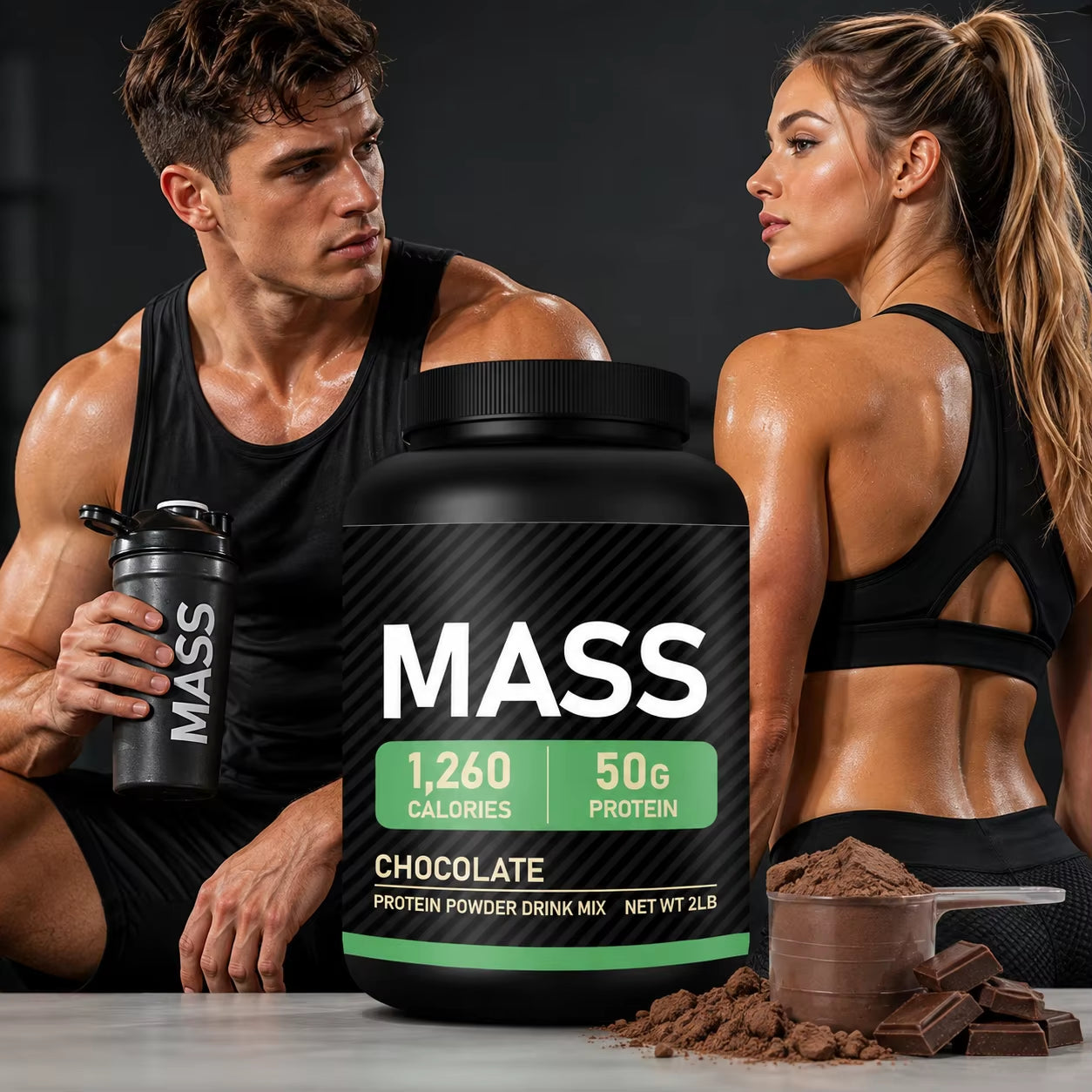 JULONG OEM Customized Chocolate Mass Weight Gainer Protein Powder Formula Flavor Protein Sports MASS Protein Powder