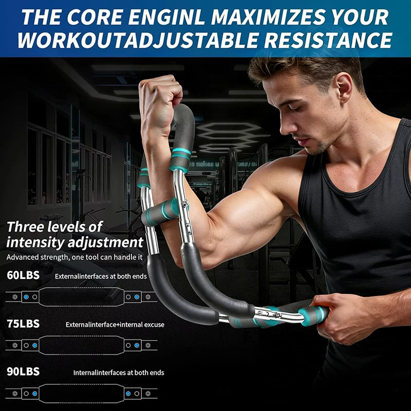 40KG U Shape Hand Gripper Strengths Twister Arm Trainer Power Twister Bar Fitness Equipment for Men and Women Home Workout