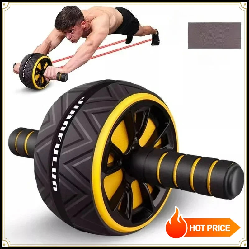 Ab Roller Wheel Non‑Slip Abdominal Training Roller for Abs Core Workout Home Gym Fitness Exercise Equipment for Men Women