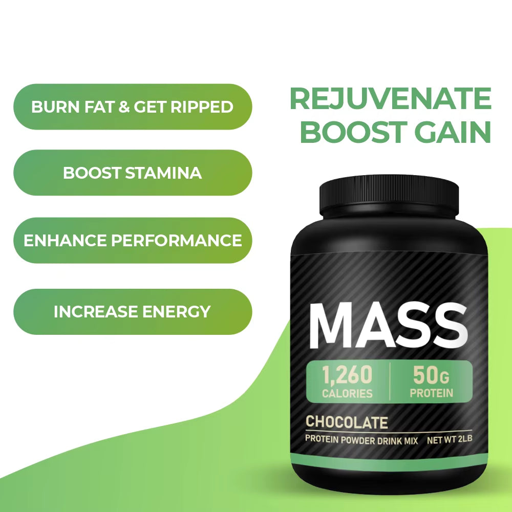 JULONG OEM Customized Chocolate Mass Weight Gainer Protein Powder Formula Flavor Protein Sports MASS Protein Powder